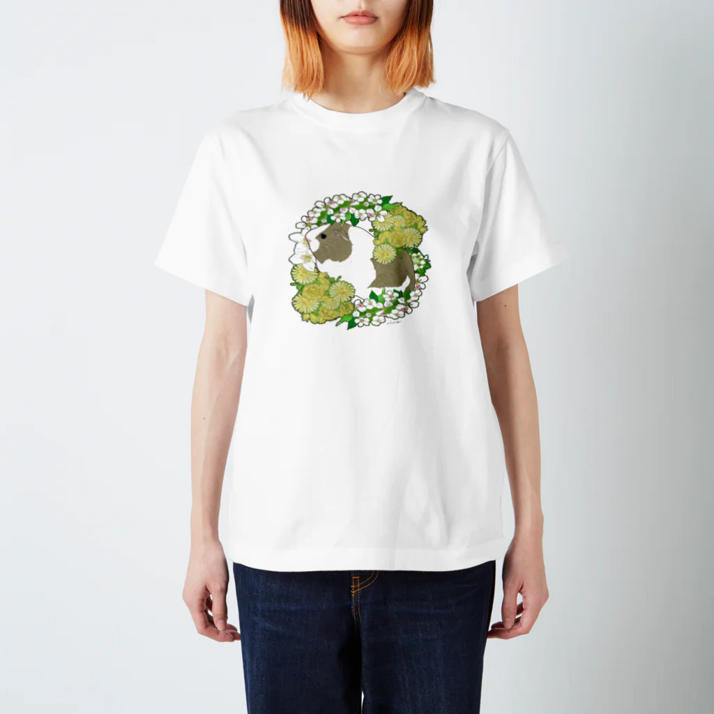 nins・にんずの　野菜の花の輪１・イングリッシュアグーチ スタンダードTシャツ