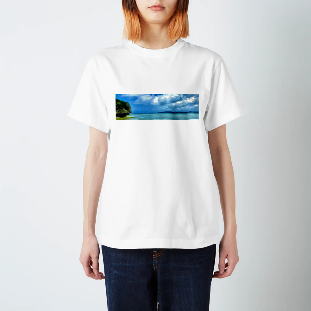 Cafe Lounge & Library pratimākrrm cĥā -ゆるやかな彫刻-のSLOW TIME 宮古島 スタンダードTシャツ