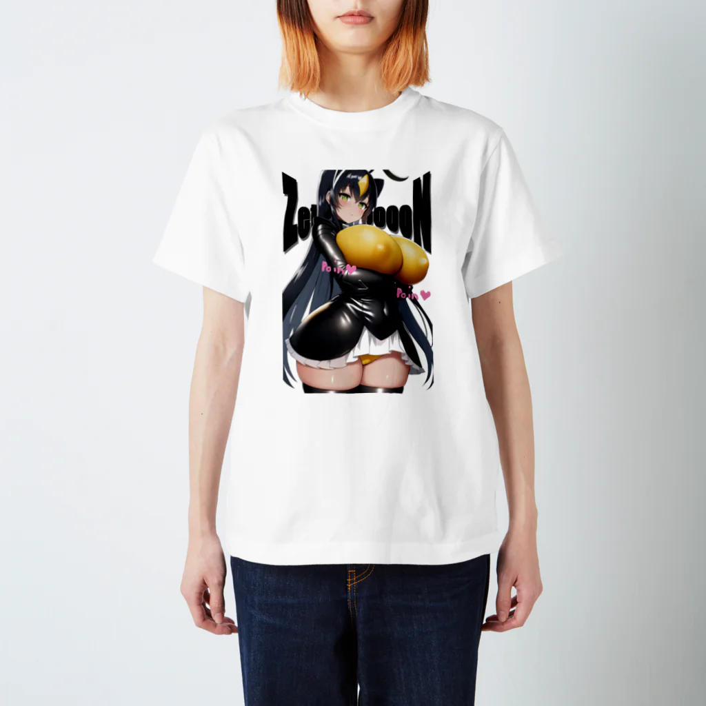 amamoemomoの擬人化怪獣女の子 Regular Fit T-Shirt