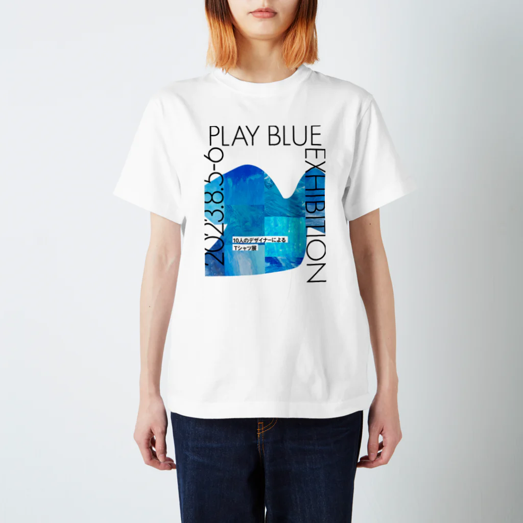 YUKA WATANABE | YUKASUKE Designの【展示DM Tシャツ②】PLAY BLUE EXHIBITION  スタンダードTシャツ