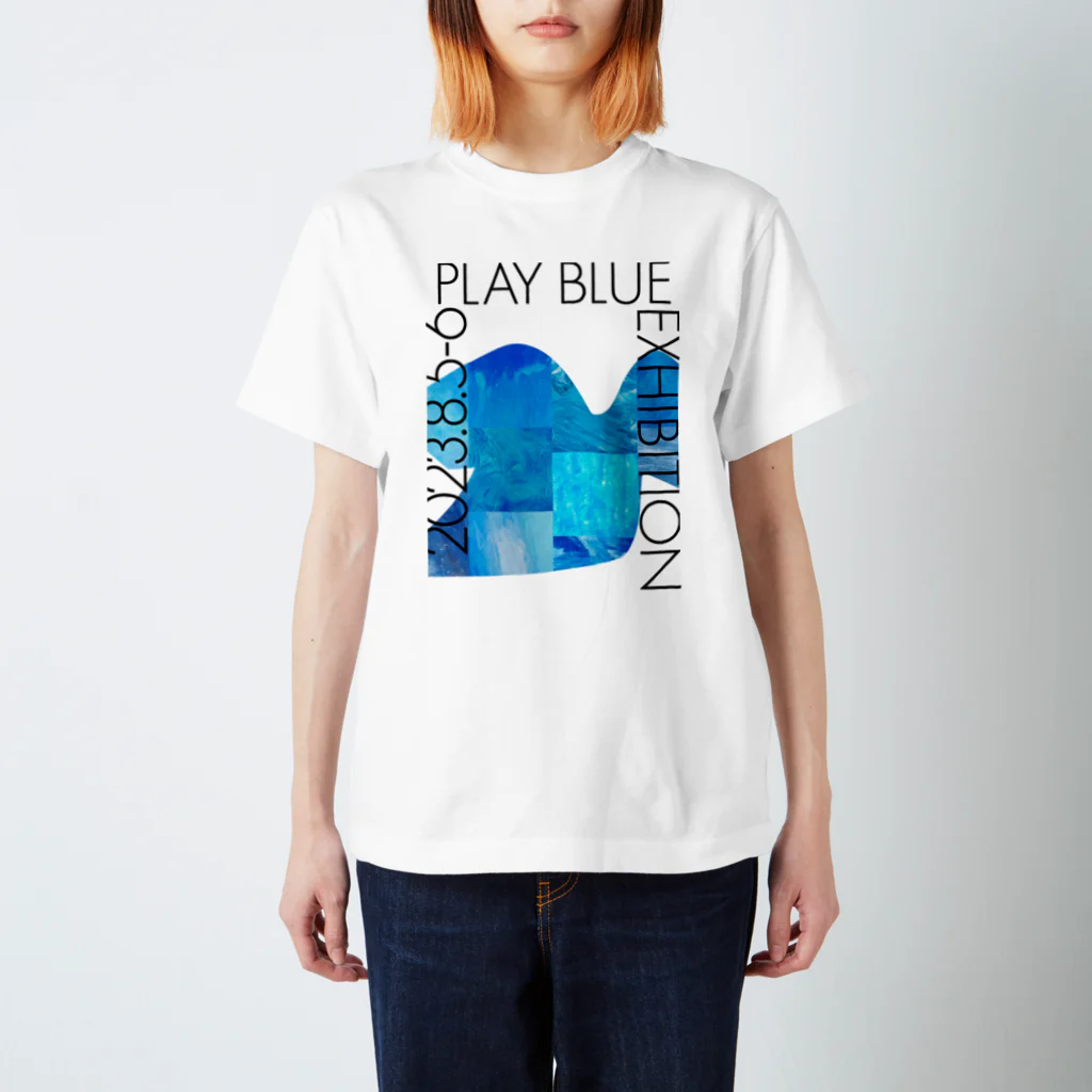 YUKA WATANABE | YUKASUKE Designの【展示DM Tシャツ③】PLAY BLUE EXHIBITION スタンダードTシャツ