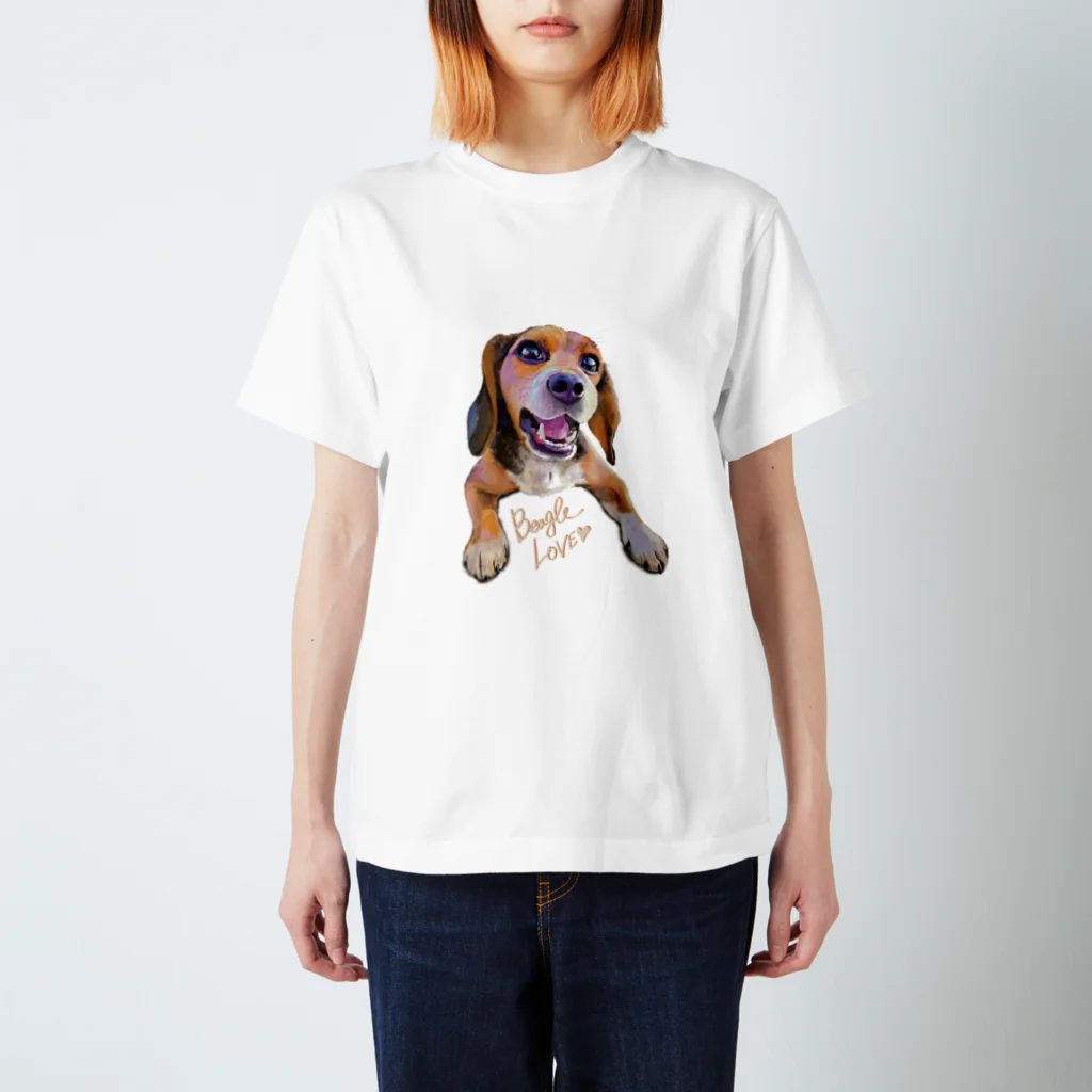 ビーグル大好きのビーグル犬LOVE Regular Fit T-Shirt