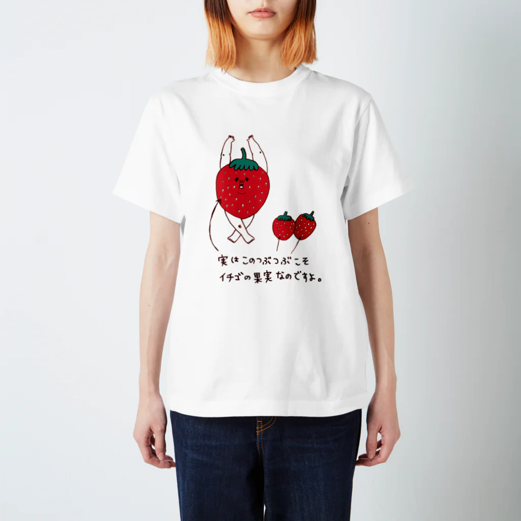 Drecome_Designのいちごの雑学 Regular Fit T-Shirt