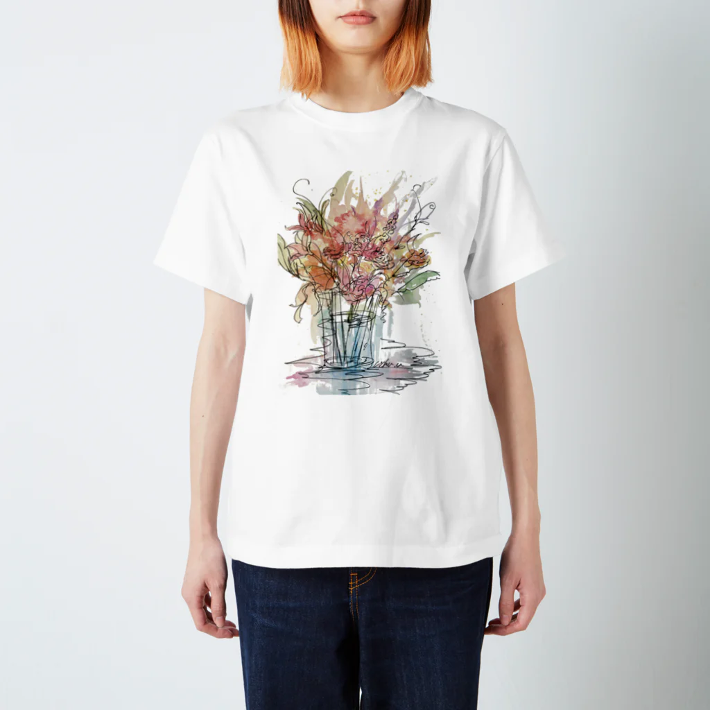 宇宙ﾕｰﾘﾝﾁｨのsuisai rakugaki (bouquet) スタンダードTシャツ