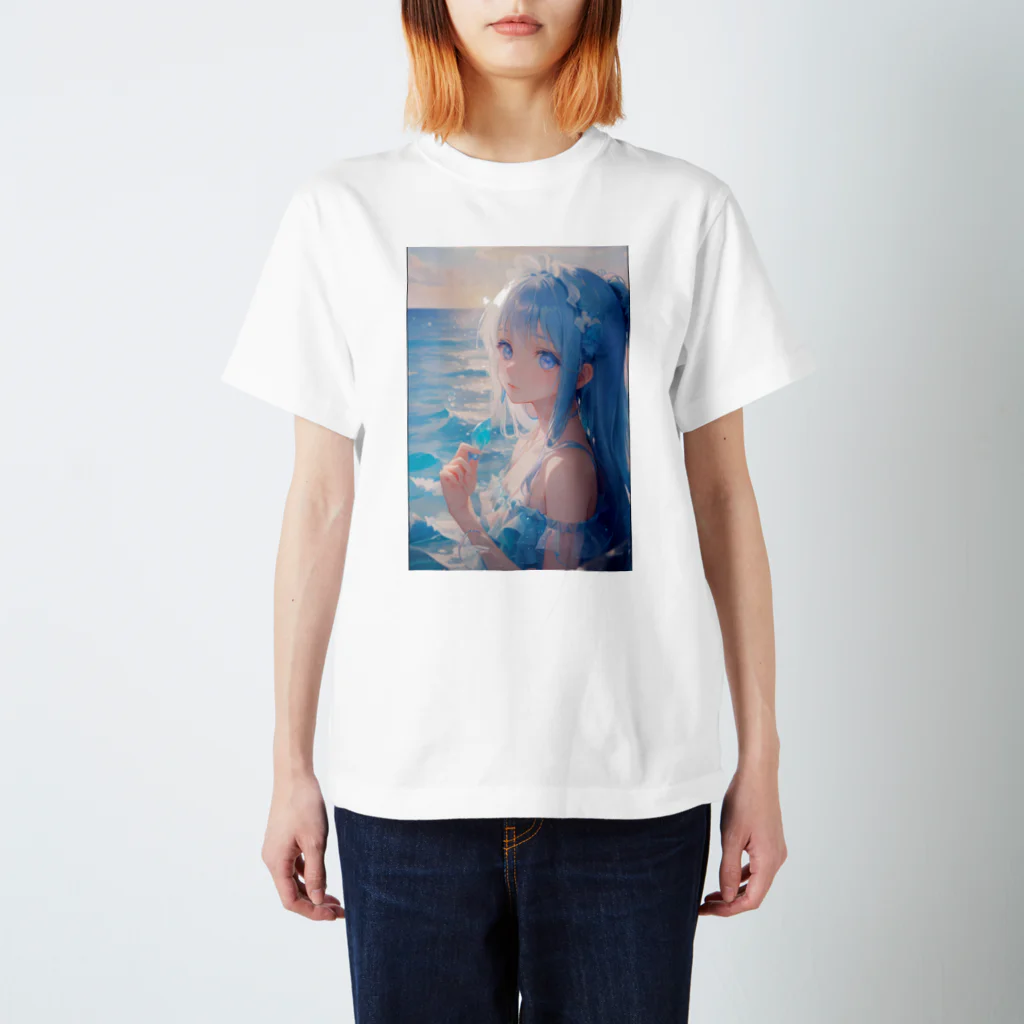 by_0401の海と少女 Regular Fit T-Shirt