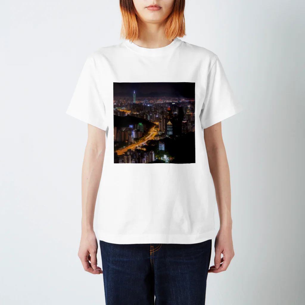 美しい世界の台湾夜景 スタンダードTシャツ