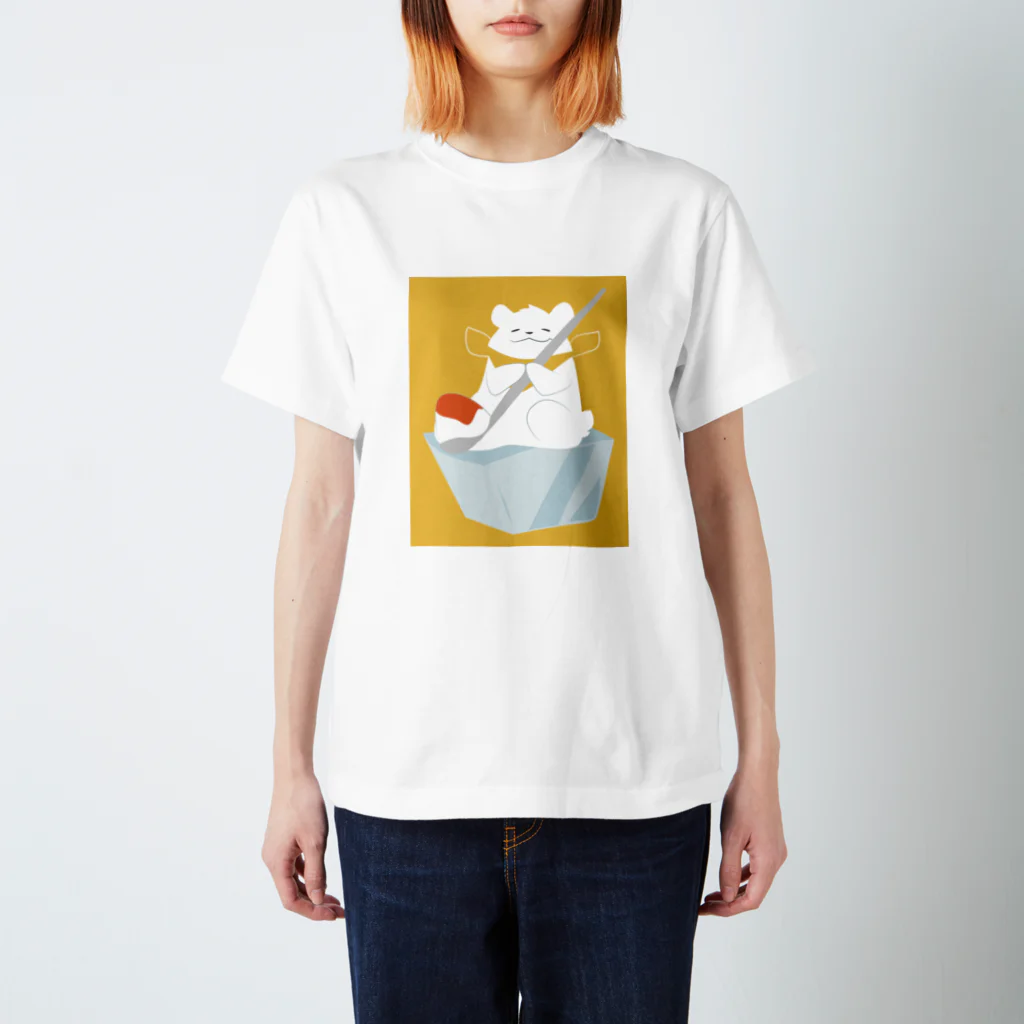 星野ねこはるのしろくまくん Regular Fit T-Shirt