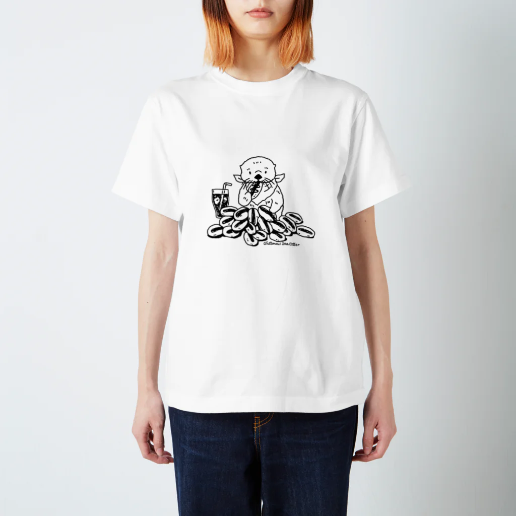 lun-lunの食いしん坊ラッコTシャツ スタンダードTシャツ