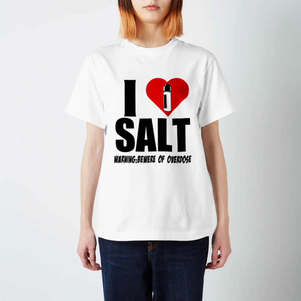 北浜標章製作所【kitahama emblem factory】のI LOVE SALT(白) スタンダードTシャツ