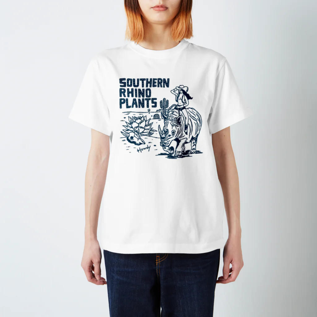 Southern-Rhino-PlantsのSRP Lady 白ベース スタンダードTシャツ