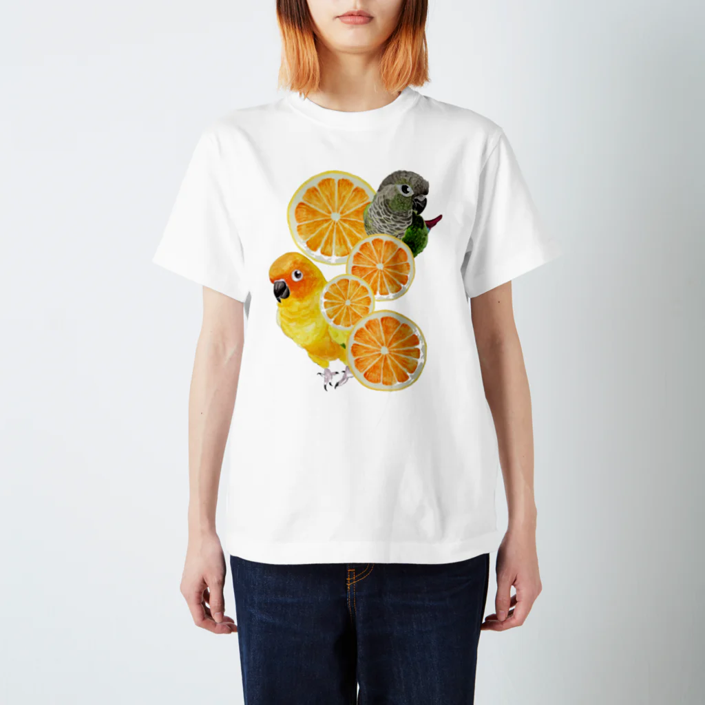 mariechan_koboの064 コガネとウロコと柑橘 Regular Fit T-Shirt