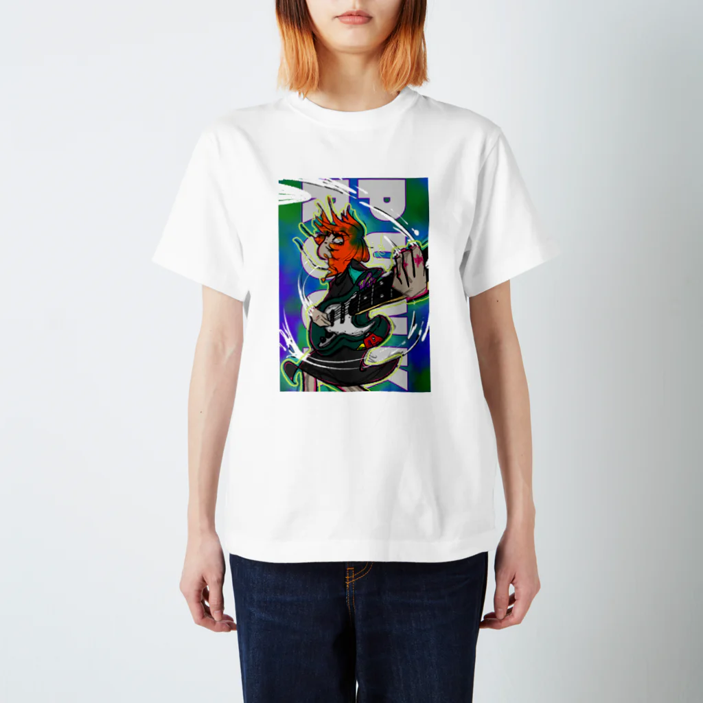 ザウルスガオガオのPUNK ROCKビックプリント Regular Fit T-Shirt