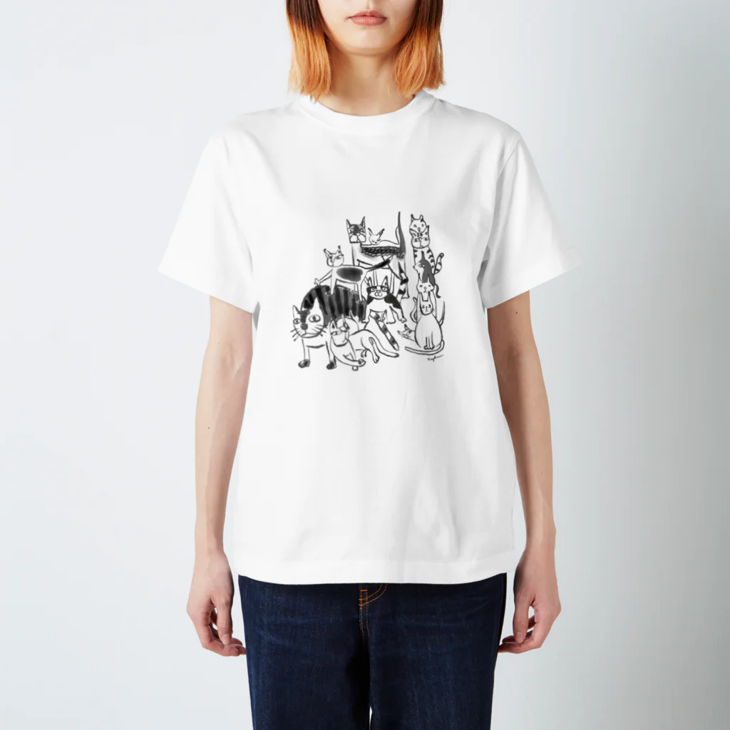 kazkiwiのNekodarake　＃001 スタンダードTシャツ