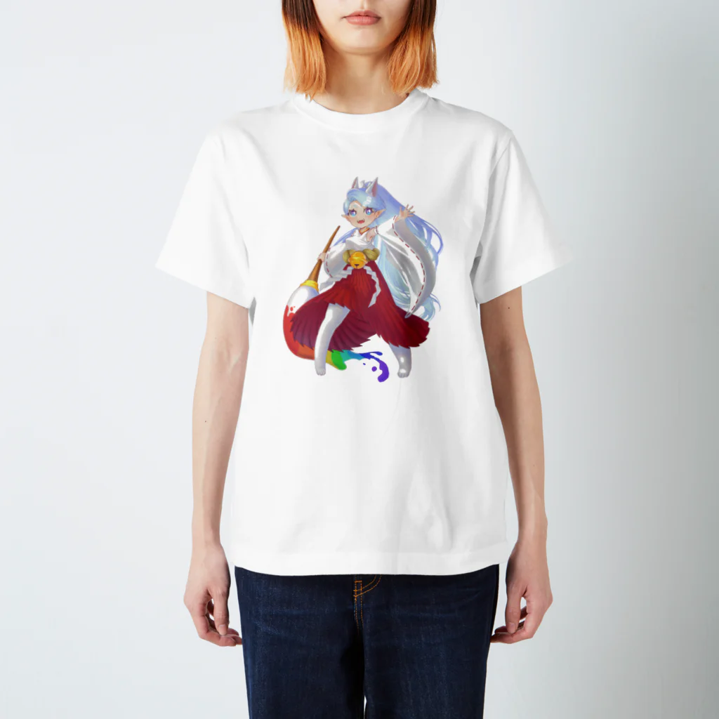 虹狐ちゃんのお店のにじげん尼崎公式キャラクター　天音虹狐　立ち絵Ver Regular Fit T-Shirt