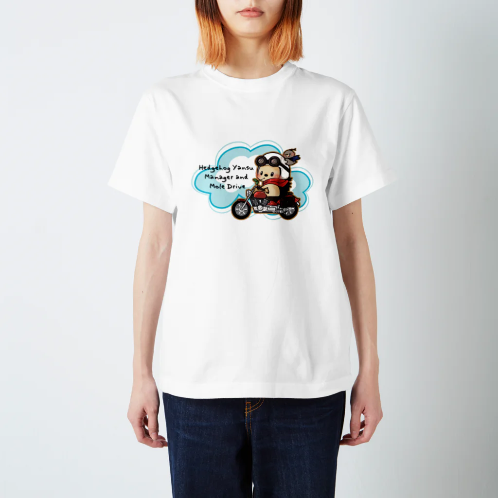 ひろせちる(ちるこ) ウッドバーニングのバイクでやんす店長 スタンダードTシャツ