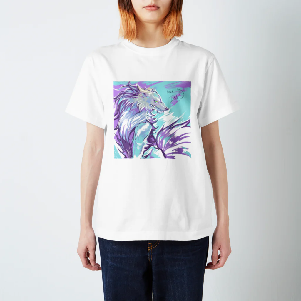 辰沼ディア🐲✴️Vtuber活動楽しい！！！の狼のような生き物 スタンダードTシャツ