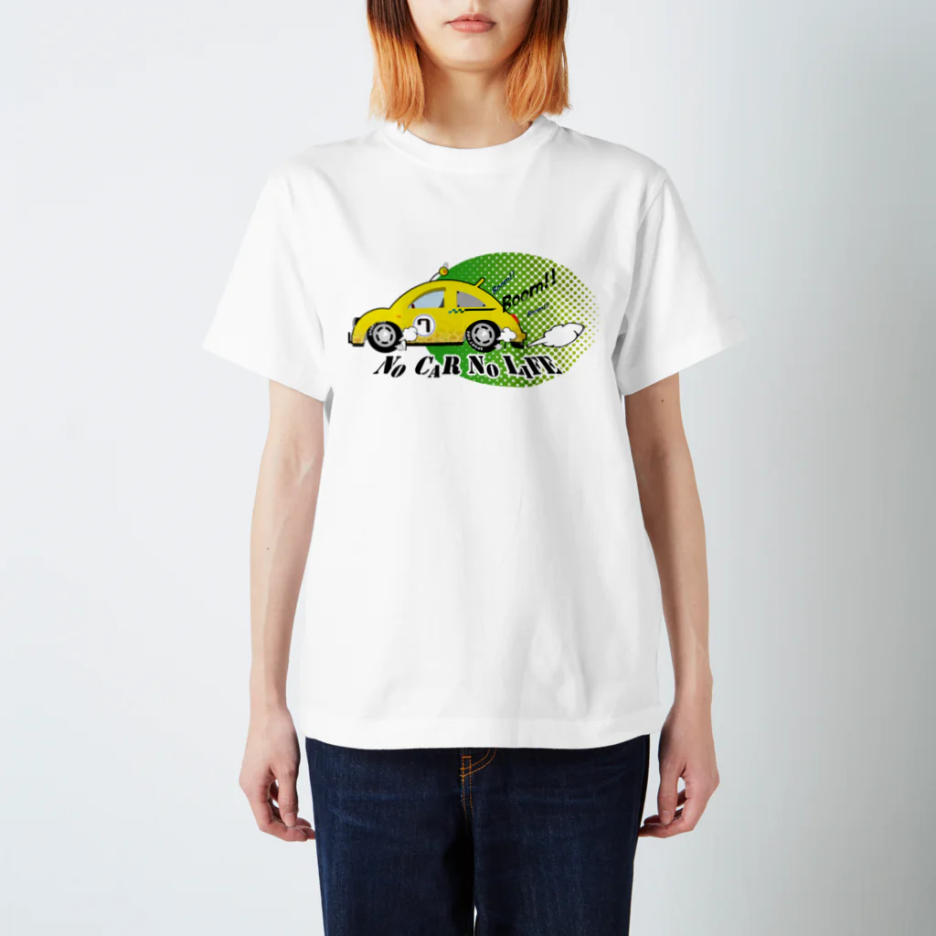 -Miyabi-のレトロスポーツカー No Car No Life スタンダードTシャツ