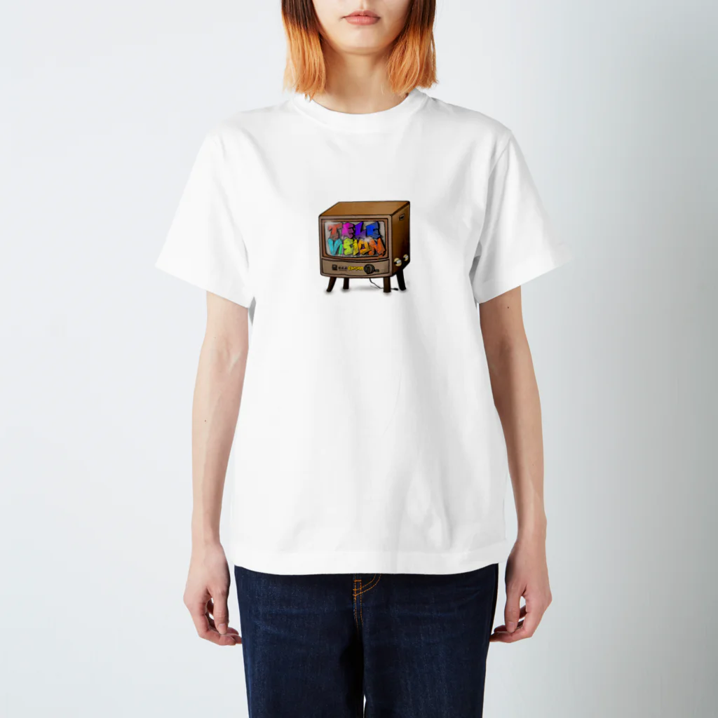 とーる 🇯🇵akabeco/animals/graffitiのテレビジョン Regular Fit T-Shirt
