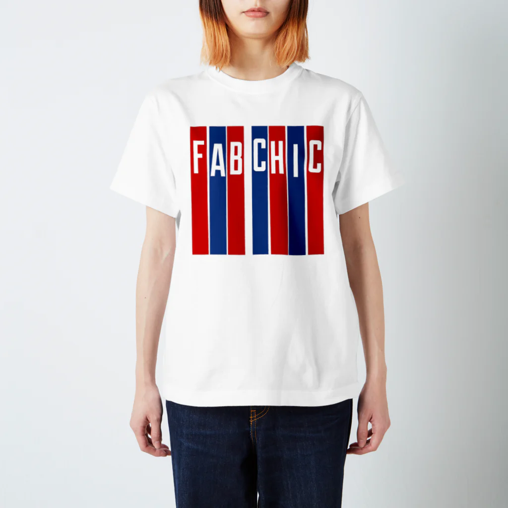 fab chic ファブシックのトリコロールfab chic Regular Fit T-Shirt