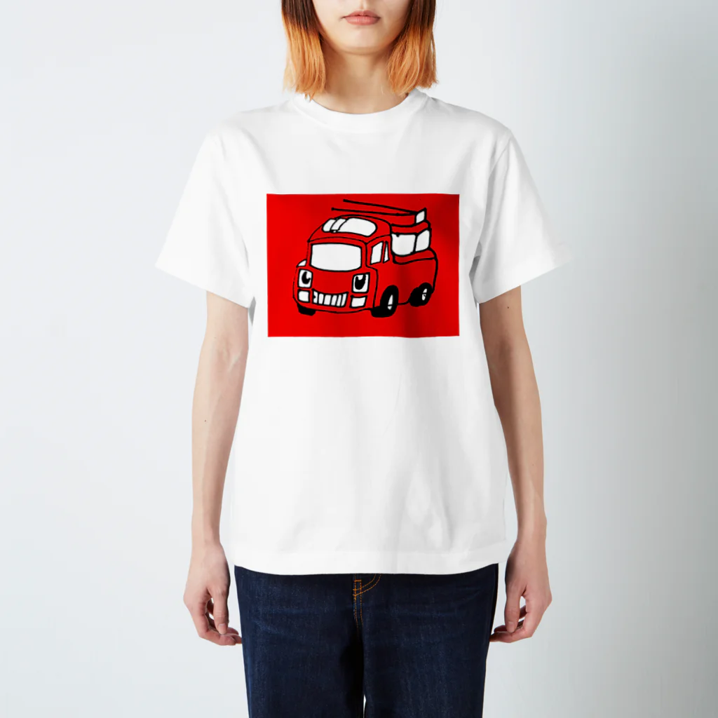 音楽とゆるキャラの消防車 スタンダードTシャツ