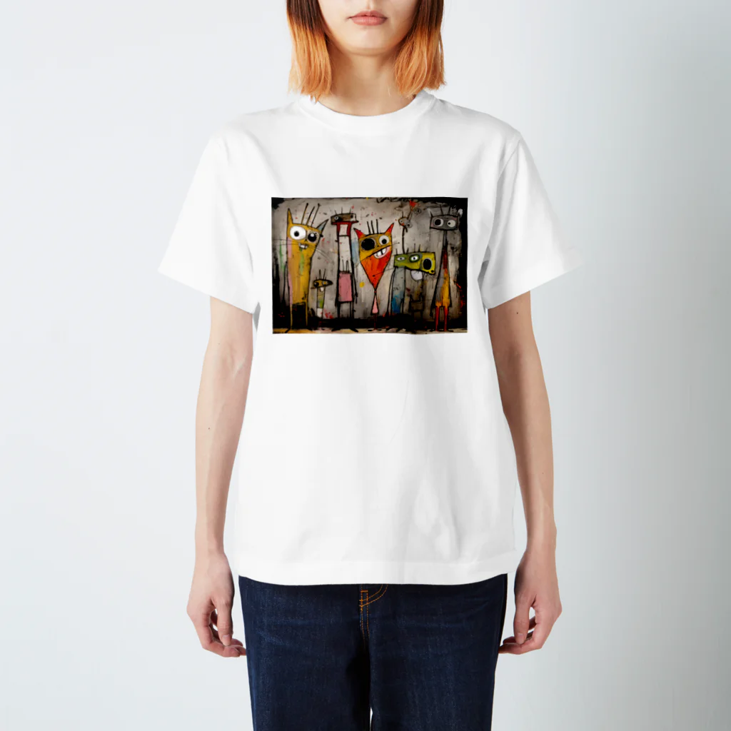 AI-factoryのAI-Wall Murals 001 Regular Fit T-Shirt