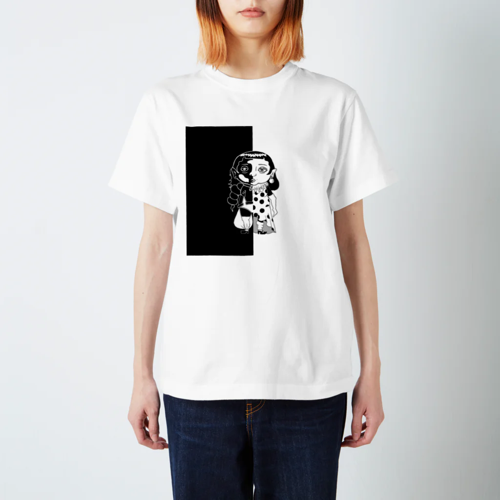 Rinoの裏と表のRimoちゃんface Regular Fit T-Shirt