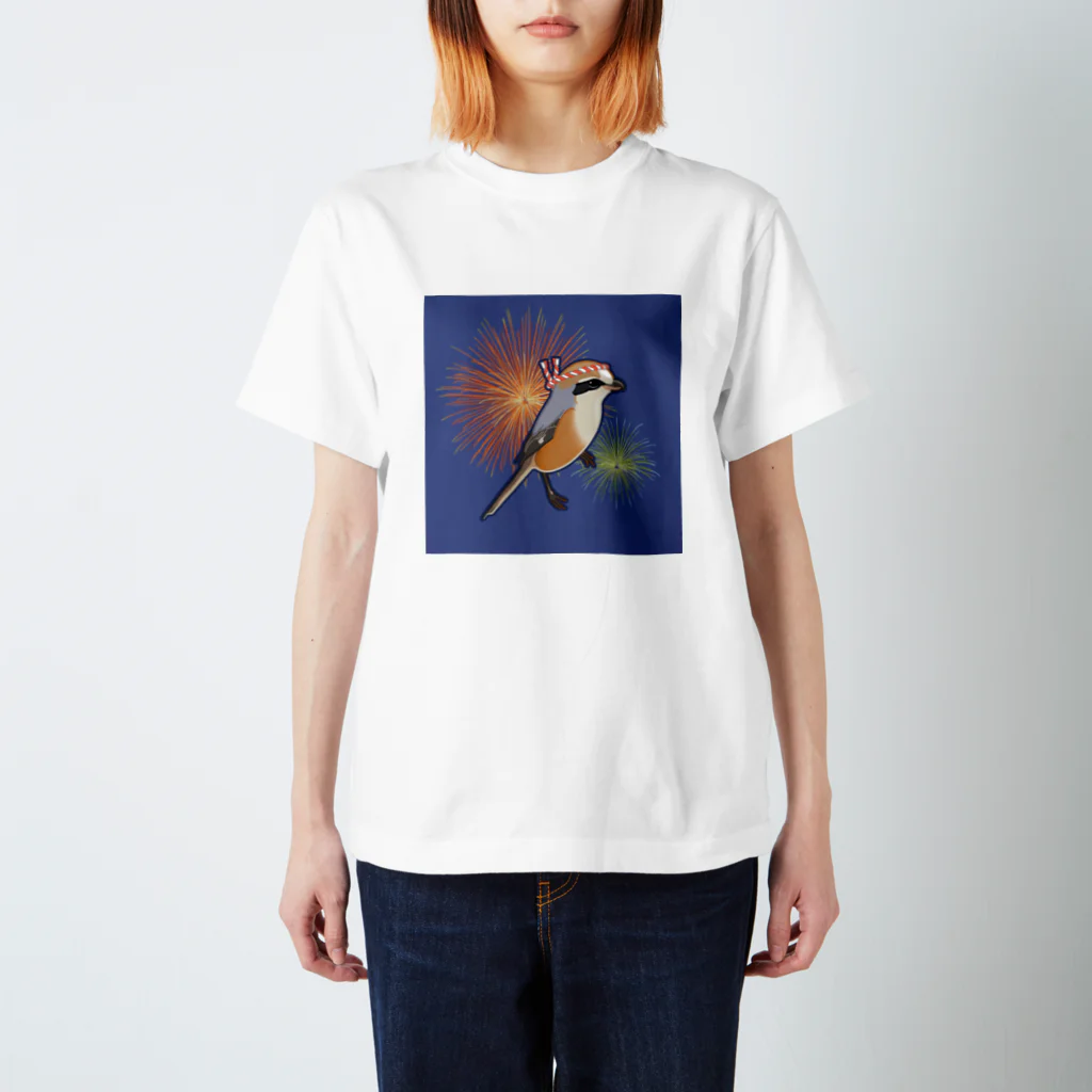 やちよ｜リアル鳥イラストのはちまき鳥_モズさん Regular Fit T-Shirt