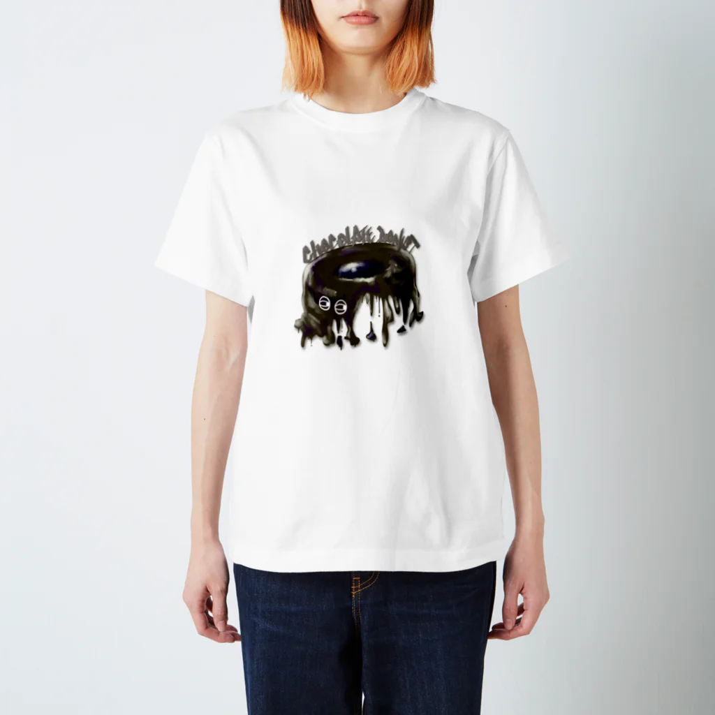 とーる 🇯🇵akabeco/animals/graffitiのカバード　チョコレートドーナツ スタンダードTシャツ