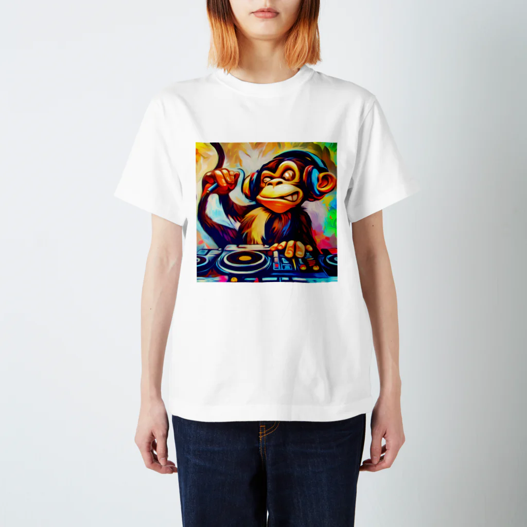 マッスルショッピングのDJさるくん スタンダードTシャツ