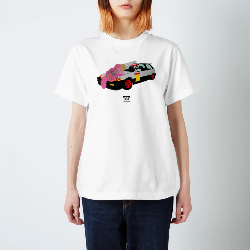 コンビニエンス333の旧車にアイス スタンダードTシャツ