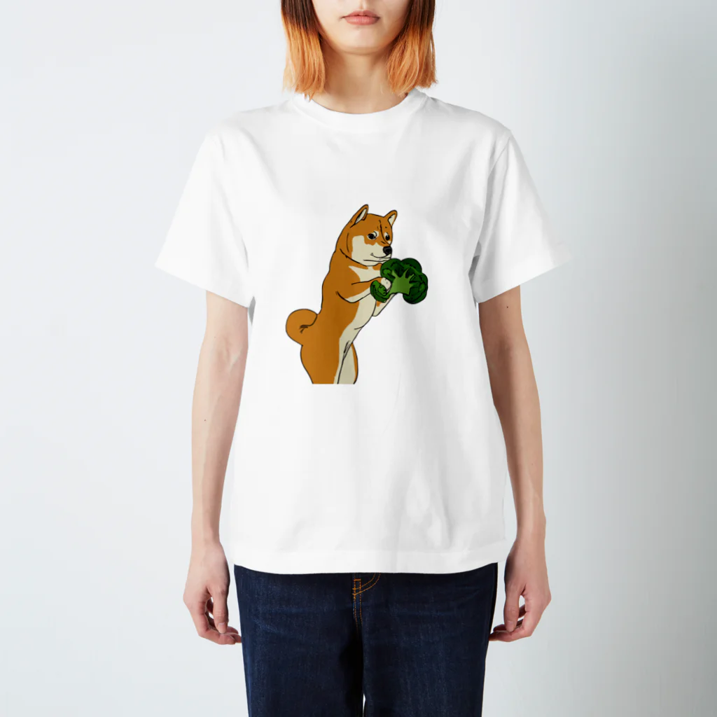 パンプアップ柴Hachiのパンプアップ柴Hachi（ブロッコリーver） スタンダードTシャツ