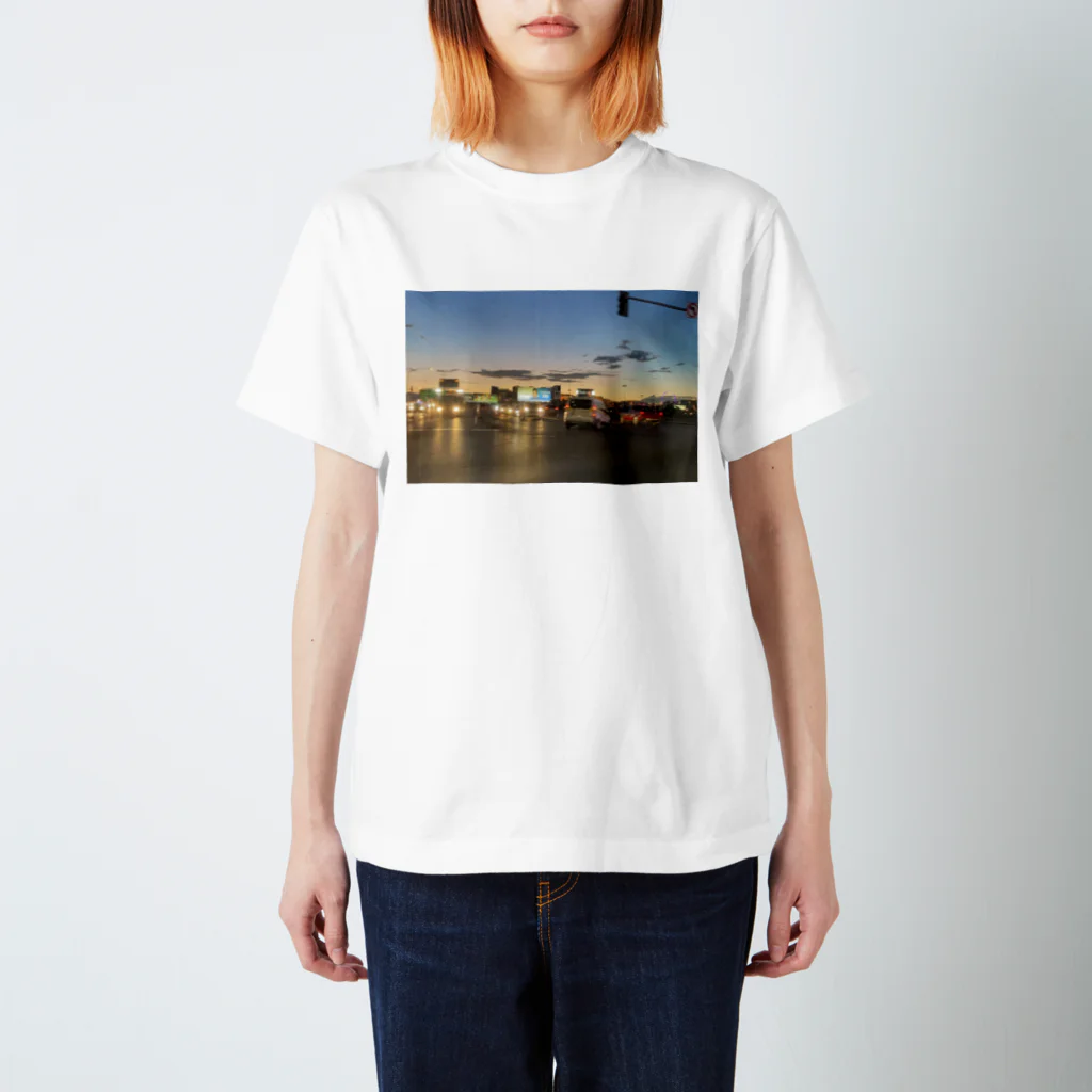 ASITAKAERU_のめっちゃ綺麗な景色〜LAS night〜 スタンダードTシャツ