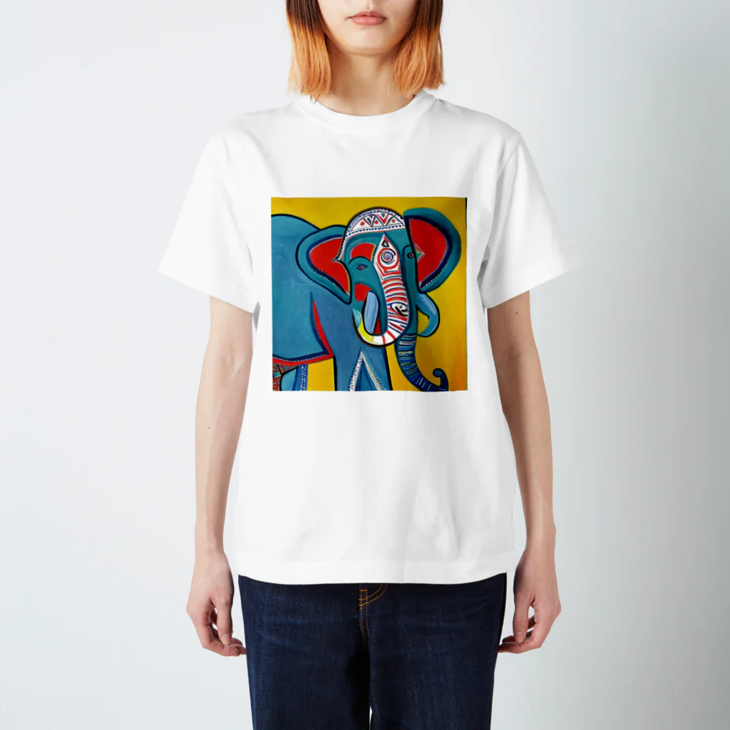 Pixel☆Galleryのピカソ象 Regular Fit T-Shirt