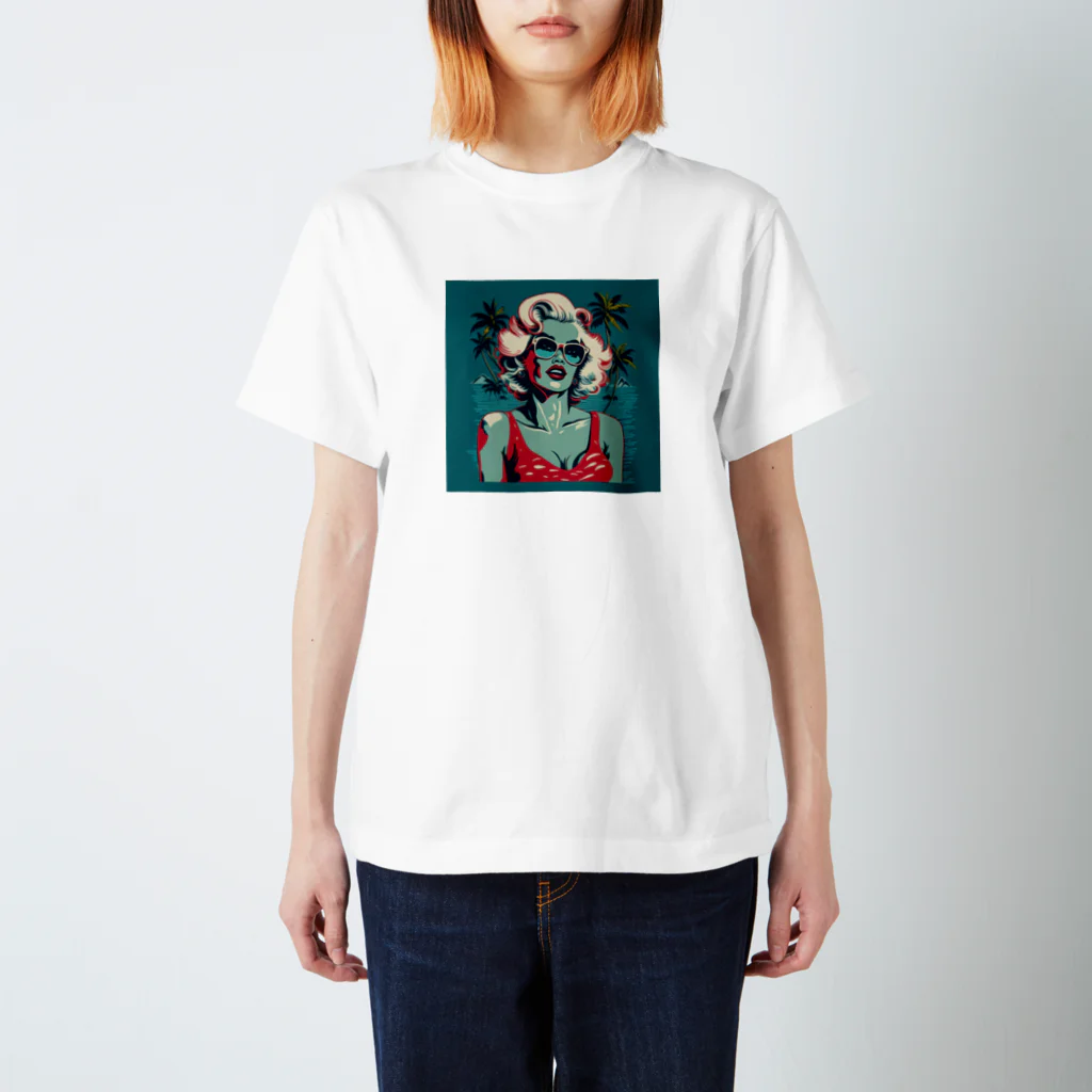 Daruma-StoreのMarilyn monroe with cartoon style スタンダードTシャツ