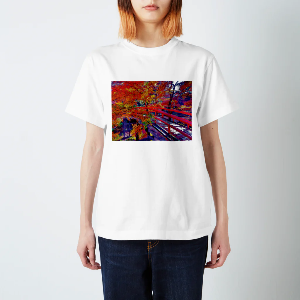 GALLERY misutawoの伊香保 河鹿橋の紅葉 スタンダードTシャツ