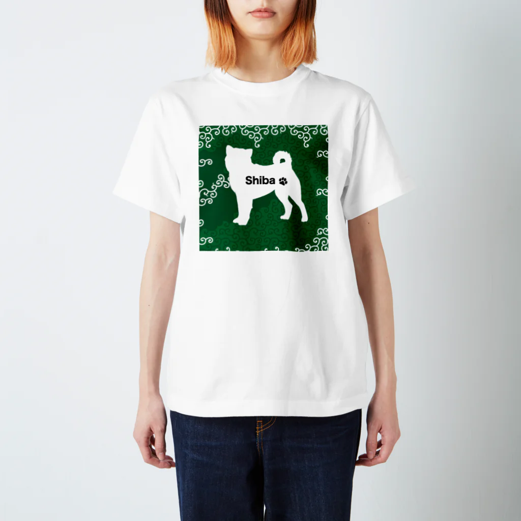 bow and arrow の柴犬　唐草模様 スタンダードTシャツ