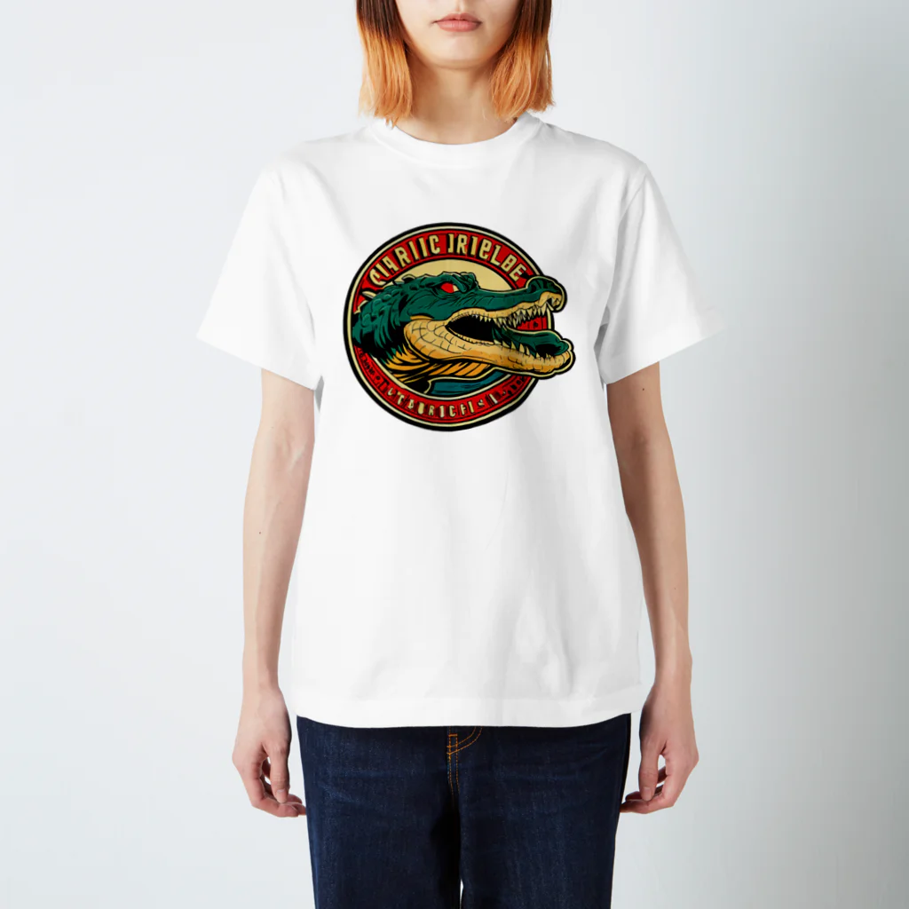 スバルSUZURI店のferocious crocodile 01 スタンダードTシャツ