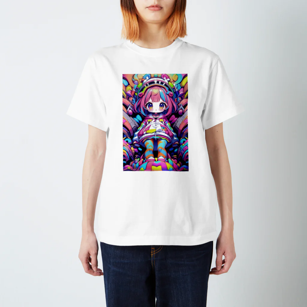 GUMIKOのカラフルなgirl スタンダードTシャツ