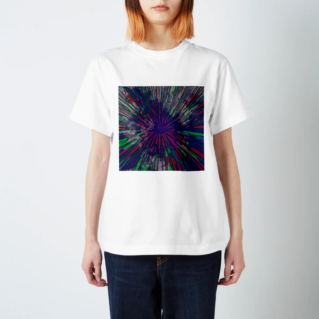 水草の絵の具フラッシュⅤ Regular Fit T-Shirt