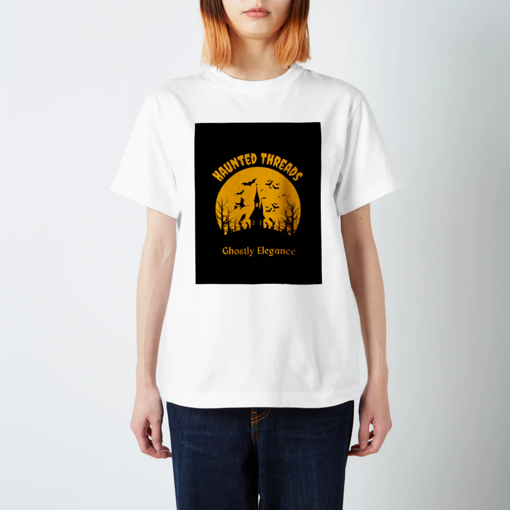 adayuserのBlack Yellow Illustrative Halloween  スタンダードTシャツ