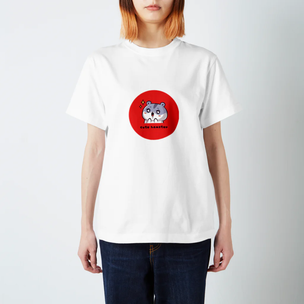 blue_7777　まねきねこショップのCute Hamsters Autumn in Japan Regular Fit T-Shirt