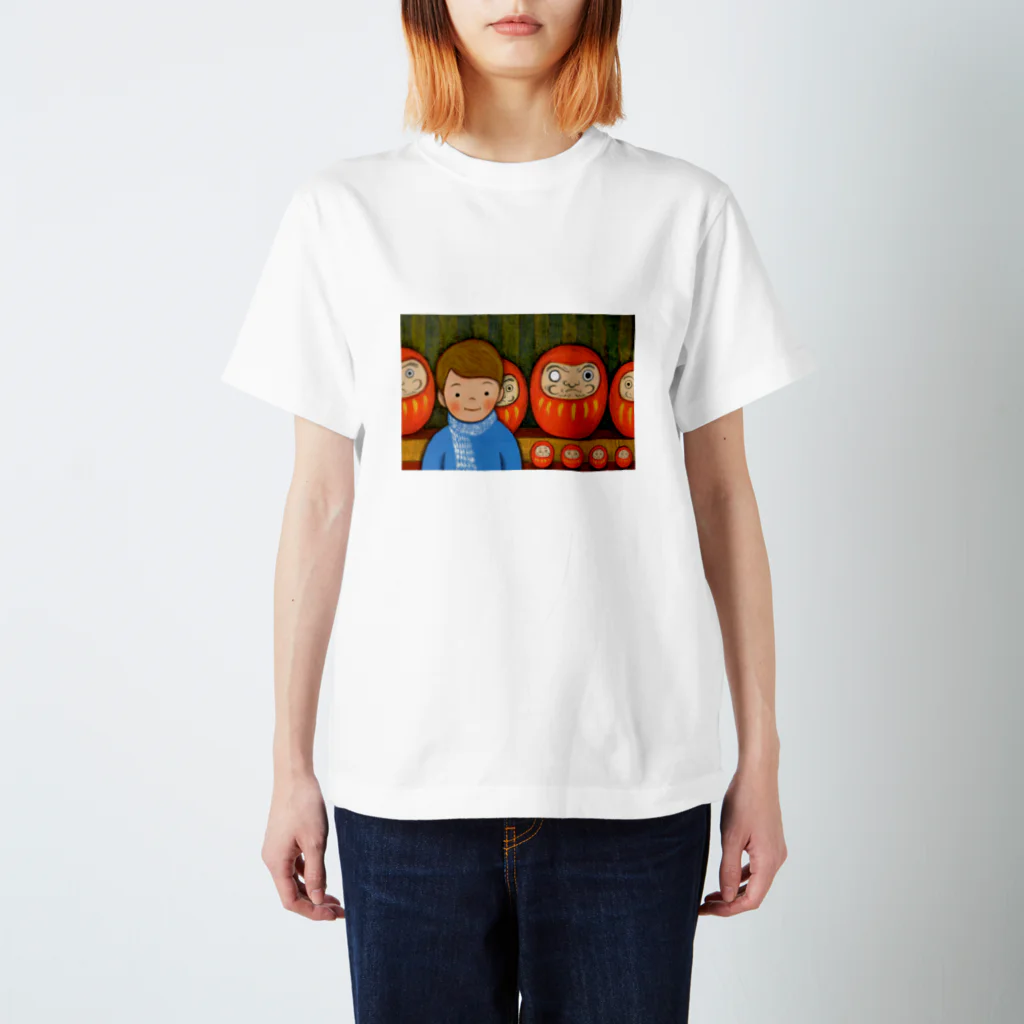 PETDOGSの達磨と少年 「Japanese folk art」 Regular Fit T-Shirt
