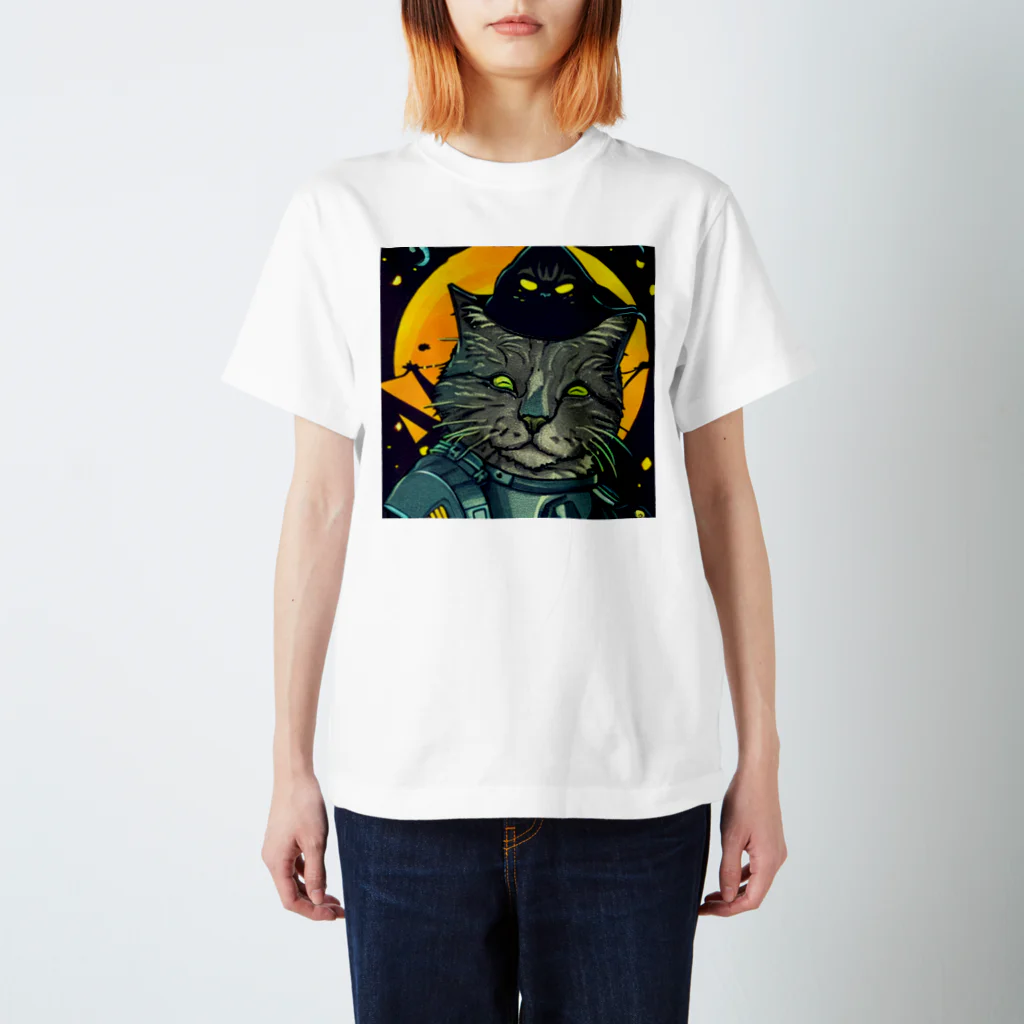 momocan1118の宇宙ハロウィンCAT Regular Fit T-Shirt