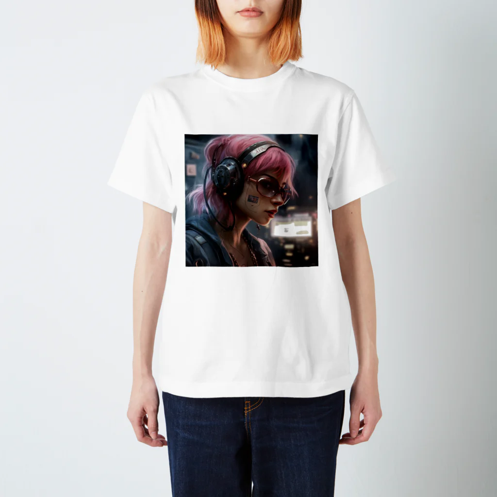 SONESONEのサイバーパンクシティの少女２ Regular Fit T-Shirt