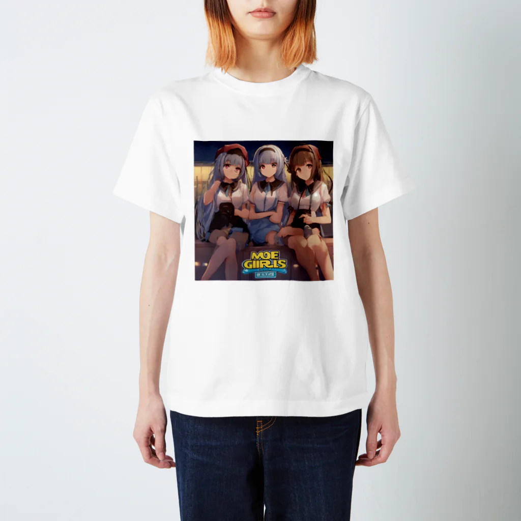 KAZU SHOPの萌え系　癒し女子 スタンダードTシャツ