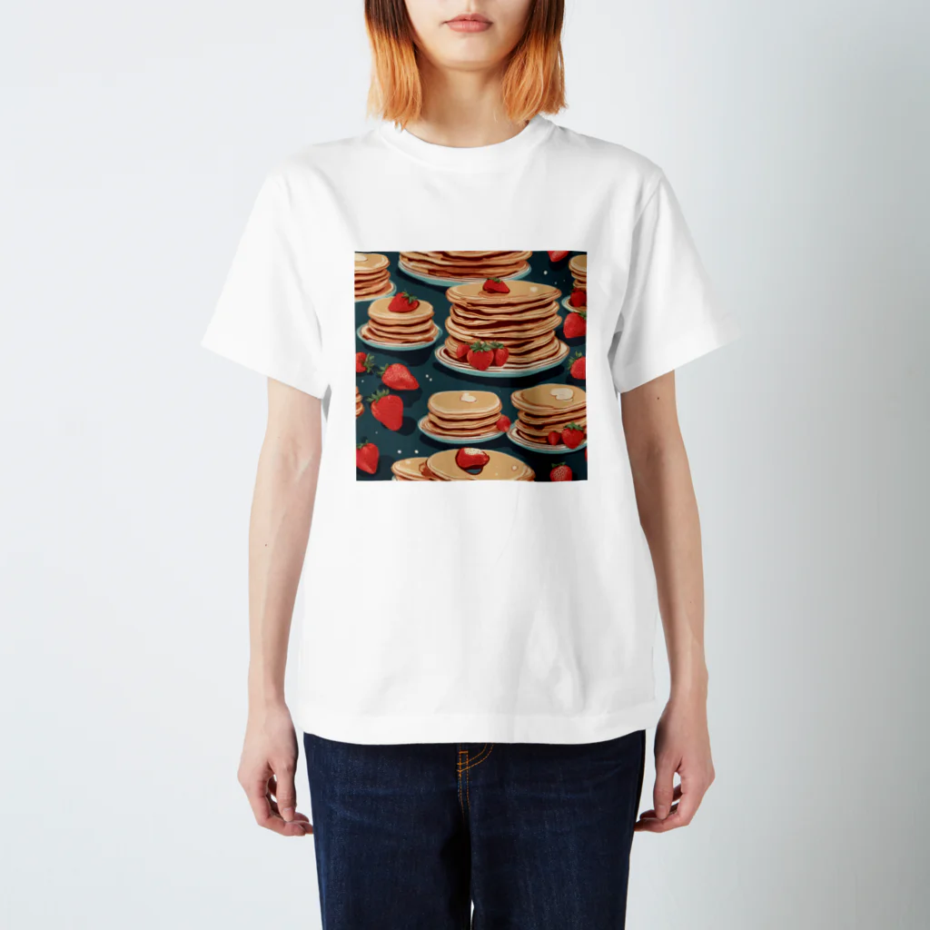 レトロの瑠璃座の幸せパンケーキ スタンダードTシャツ