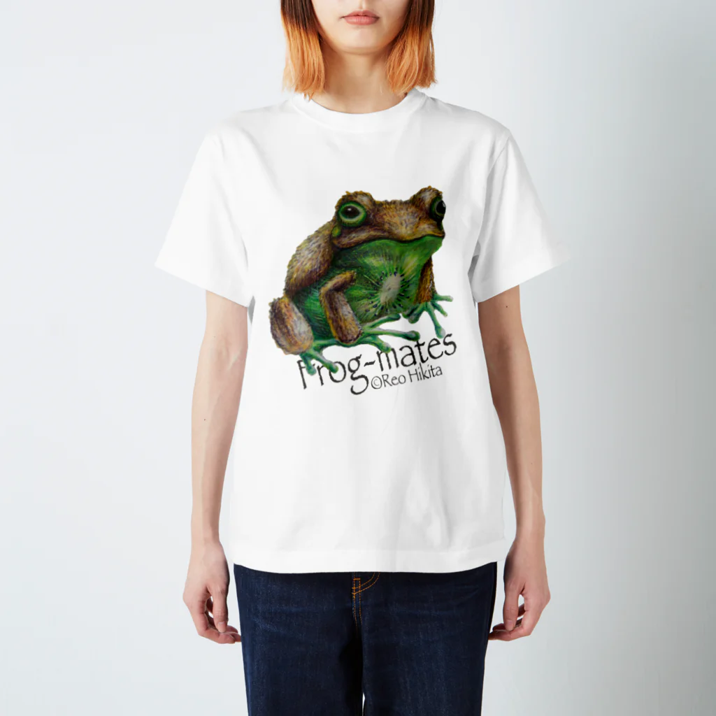 引田玲雄 / Reo Hikitaのカエルメイト(Frog-mates)より「キウイガエル」 スタンダードTシャツ