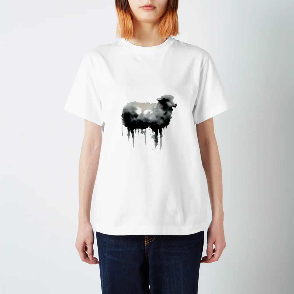 シリーズ＆シリーズの水墨画シリーズ　羊 Regular Fit T-Shirt