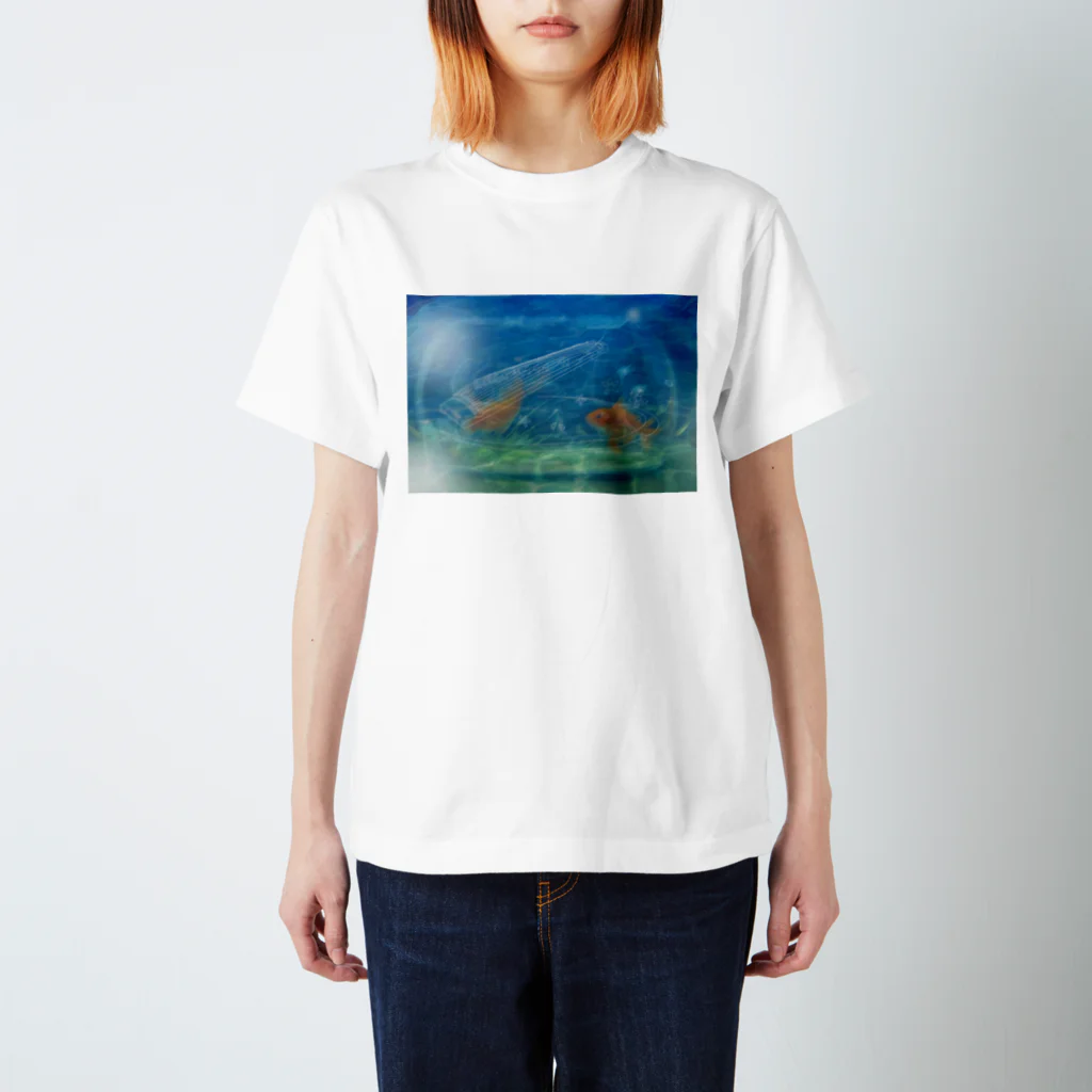 箏譜職人 織姫の箏と金魚 スタンダードTシャツ