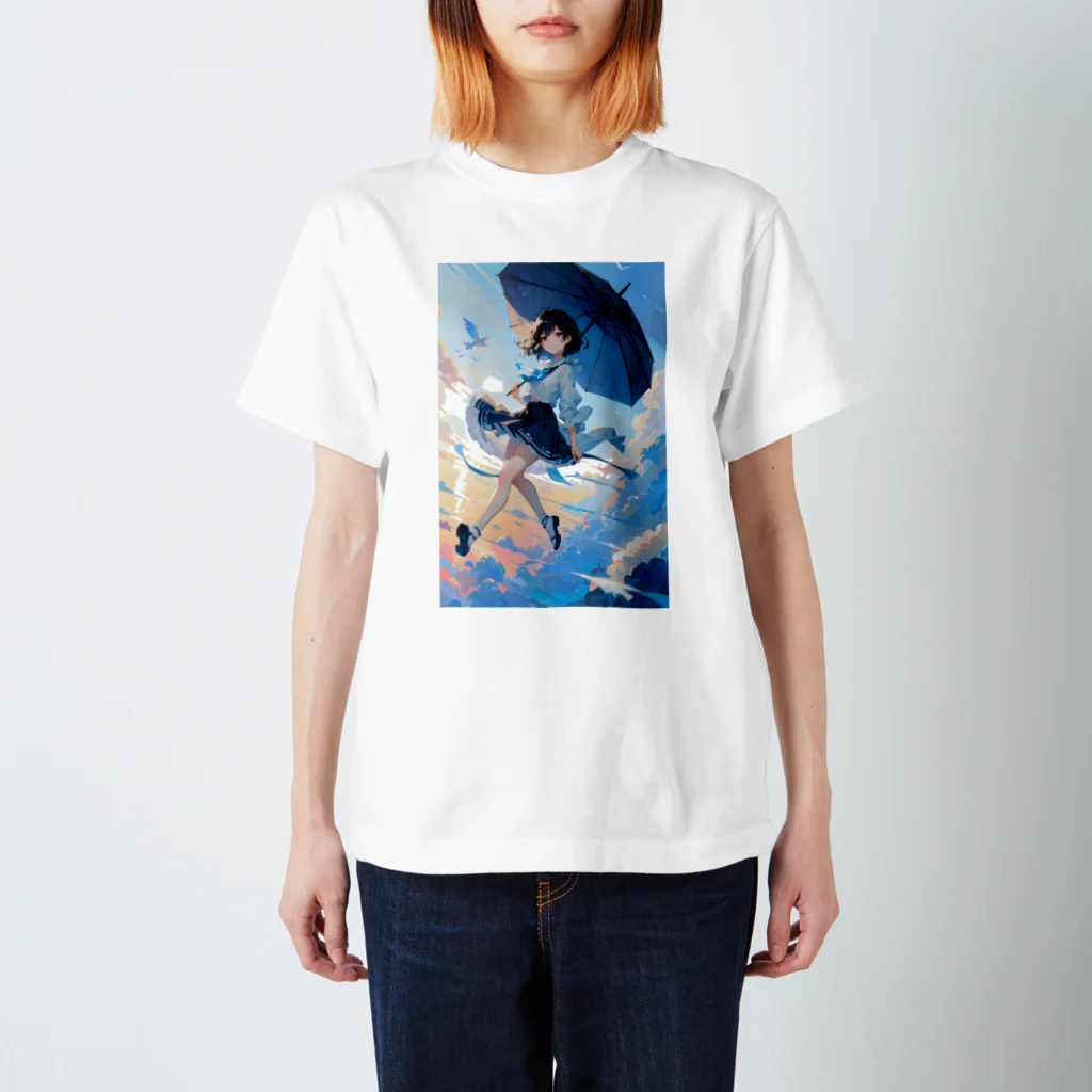 卯月なのかのSky Journey　〜世界最古で最大の恒久的なキャンパスの旅〜　No.5「空の旅人」 Regular Fit T-Shirt